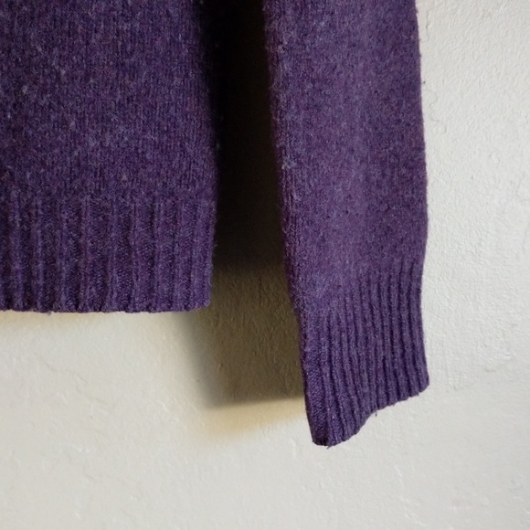 J. Crew Sweater Purple Wool Fits XS Crewneck - Picture 4 of 8